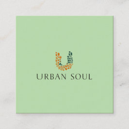 Urban Soul Vegan   Quadratische Visitenkarte