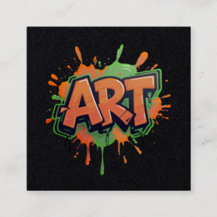 Urban Splash Art Graffiti Pulse Bold Street Expres Quadratische Visitenkarte