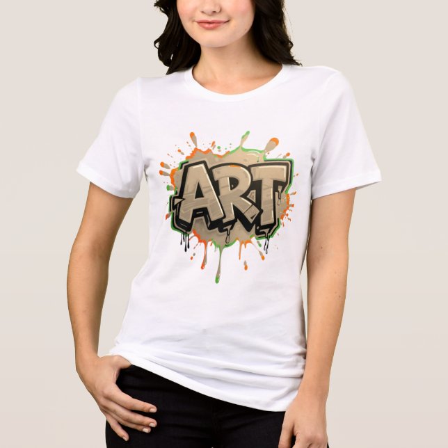 Urban Splash Art Graffiti Pulse Bold Street Expres Tri-Blend Shirt (Vorderseite)