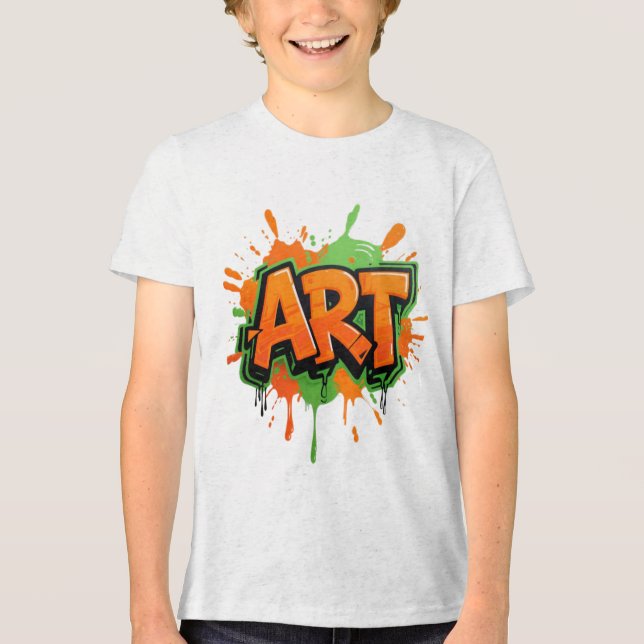 Urban Splash Art Graffiti Pulse Bold Street Expres Tri-Blend Shirt (Vorderseite)
