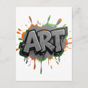 Urban Splash Art Graffiti Pulse Fette Straße Expre Postkarte