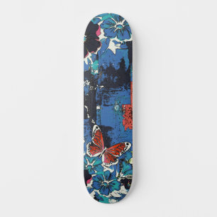 Urban Street Art Inspiriert Girly Floral Butterfly Skateboard