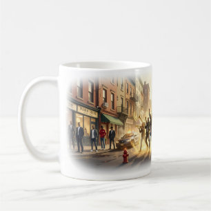 Urban Street Hero Brass Band Golden Wings Poster Kaffeetasse