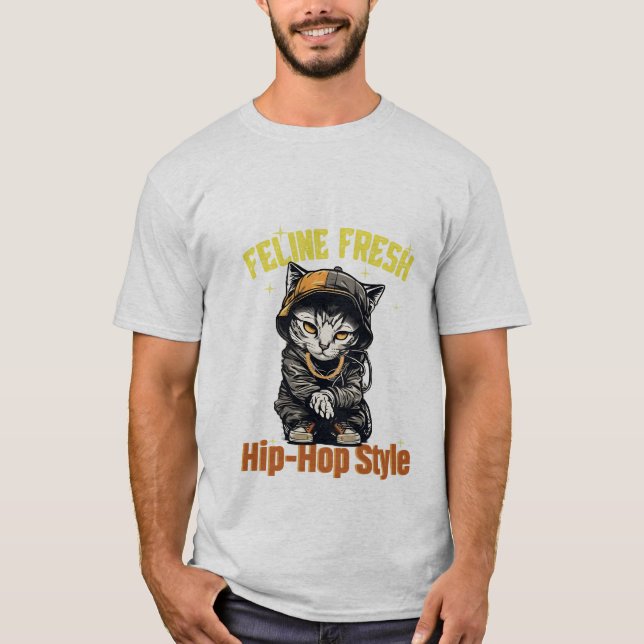 Urban Street Style Cat - Hip-Hop Legend Kitty 🎸🔥 T-Shirt (Vorderseite)