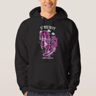 Urban Streetart - Katze auf dem Skiboard Hoodie