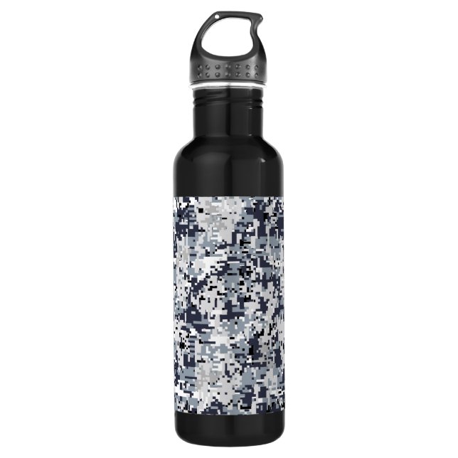 Urban Style Digital Camouflage Edelstahlflasche (Vorderseite)