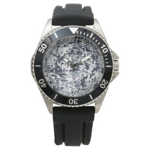 Urban Style Gray Digital Camouflage Armbanduhr