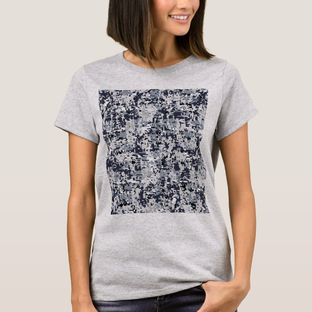 Urban Style Gray Digital Camouflage T-Shirt (Vorderseite)
