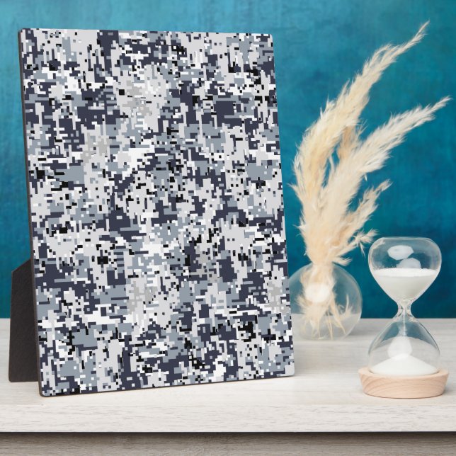 Urban Style Silver Digital Camouflage Fotoplatte (Seite)
