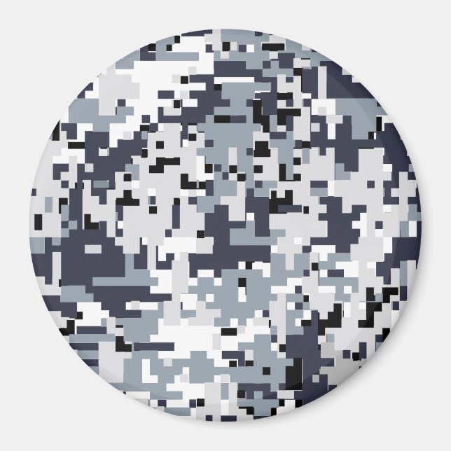 Urban Style Silver Digital Camouflage Magnet (Vorne)