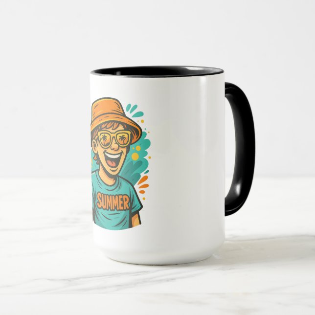 Urban Summer Vibes Cartoon T-Shirt - Bright & Fun  Tasse (VorderseiteRechts)