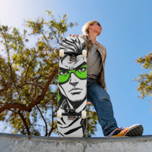 Urban Superhero Skateboard - Cool Manga Style