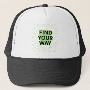 Urban Topo Karte Neon Stylish Trucker Hat Truckerkappe