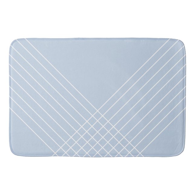 Urban Trendy Geometric Light Blue Badematte (Vorderseite)