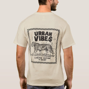 Urban Vibes Distressed Tiger Illustration Herren T-Shirt