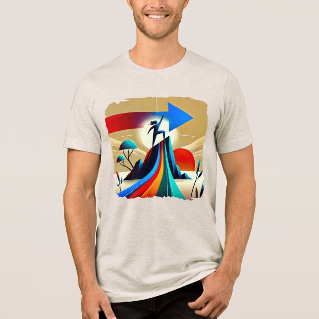 Urban Vibes - Graffiti-Inspirierter Abstrakter T - Tri-Blend Shirt (Vorderseite)