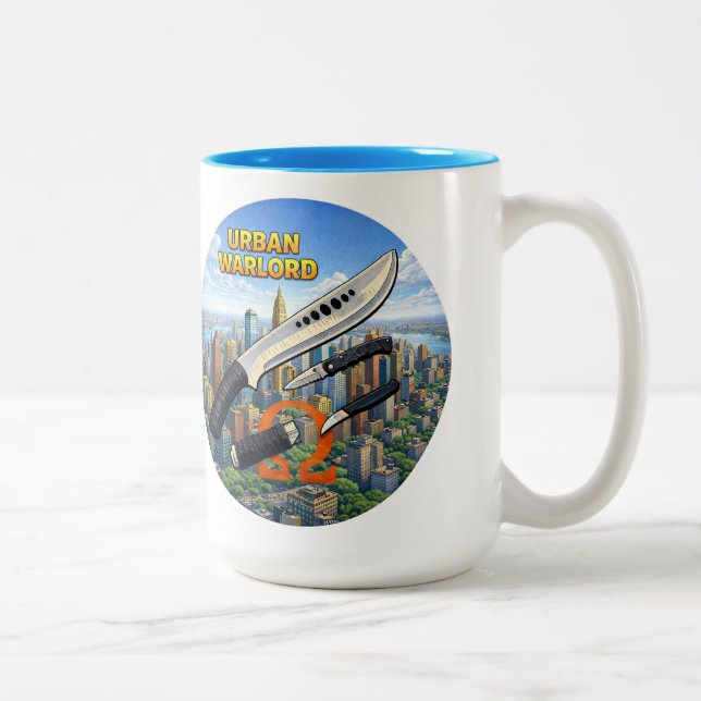 Urban Warlord (Circular) Zweifarbige Tasse (Rechts)