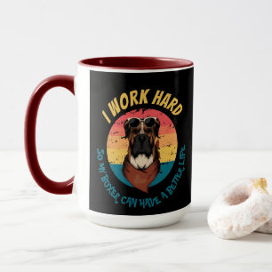 Urban Warrior BOXER  JE TRAVAILLE DUR  Tasse