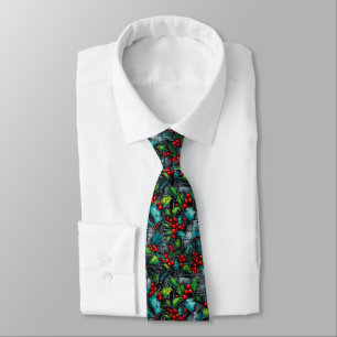 Urban Weihnachten Graffiti Holly Neck Tie Krawatte