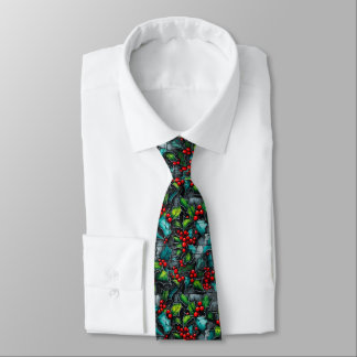 Urban Weihnachten Graffiti Holly Neck Tie Krawatte
