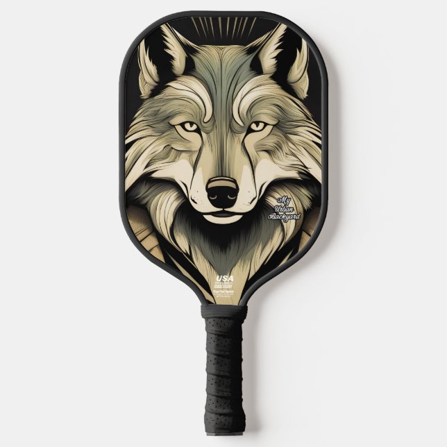 Urban Wolf Personalisiert Pickleball Paddle (Vorderseite)