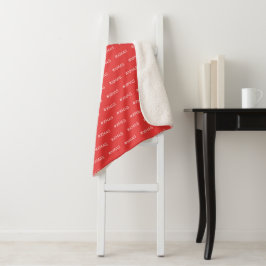 Urban XMAS Rotes und weißes Muster Sherpadecke