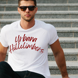 Urbana Hillclimbers Kurved Handgeschriebenes Hemd T-Shirt