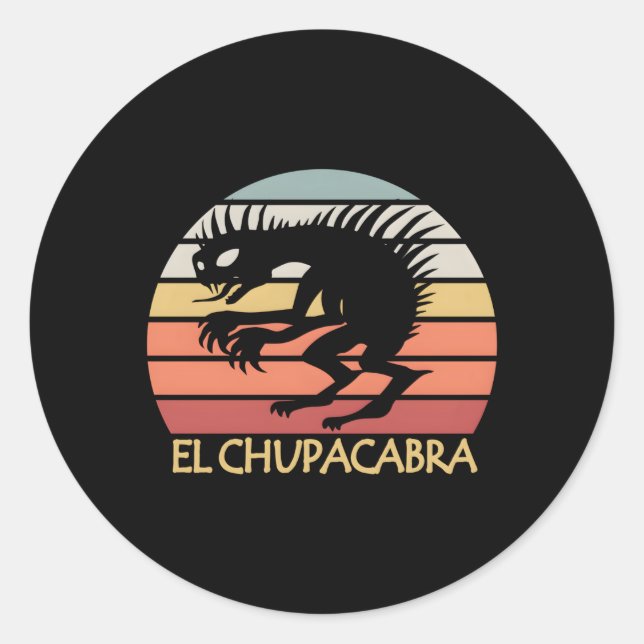 Urbane Kreaturen und Kryptiden von El Chupacabra Runder Aufkleber (Vorderseite)