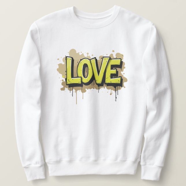 Urbane Liebe blühen Sweatshirt (Design vorne)