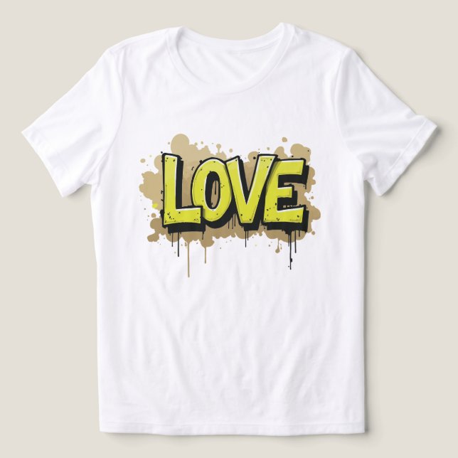 Urbane Liebe blühen Tri-Blend Shirt (Design Vorderseite)