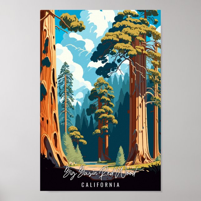 Urbane Reisemodelle aus Red Wood Big Basin Poster (Vorne)