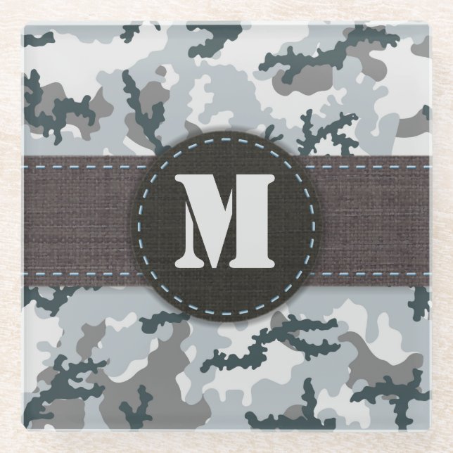 Urbane Tarnung Glasuntersetzer (Vorderseite)