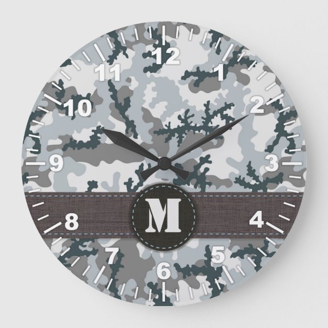 Urbane Tarnung Große Wanduhr (Vorderseite)