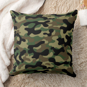 Urbane Waldcamouflage Kissen