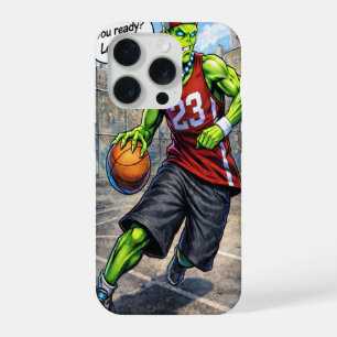 Urbaner Alien-Basketballspieler - Comic-Style-Kuns iPhone 15 Pro Hülle