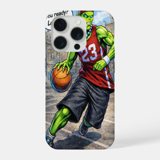 Urbaner Alien-Basketballspieler - Comic-Style-Kuns iPhone 15 Pro Hülle