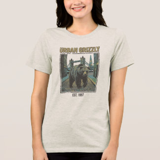 Urbaner Grizzly Vintage Streetcore Wildlife Tri-Blend Shirt