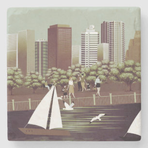 Urbaner Landschaftsstein Untersetzer