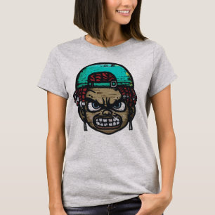 Urbaner Rebell: Graffiti Style Gesicht T-Shirt