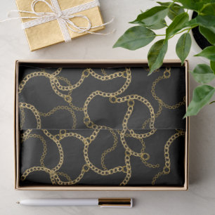 Urbaner Streetstyle Goldketten-Muster Seidenpapier