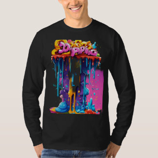 Urbaner Tropfen: Graffiti Typografy T-Shirts