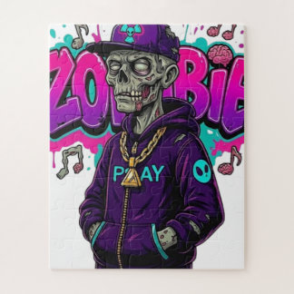 Urbaner Zombie Streetwear Grafik - Hip Hop Skelett