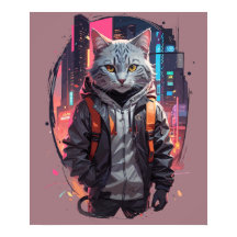 Urbanes Katzen-Design für die Straße