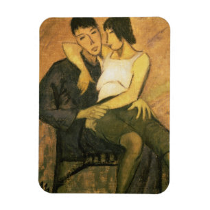Urbanite Couple, 1920 (Öl auf Leinwand) Magnet