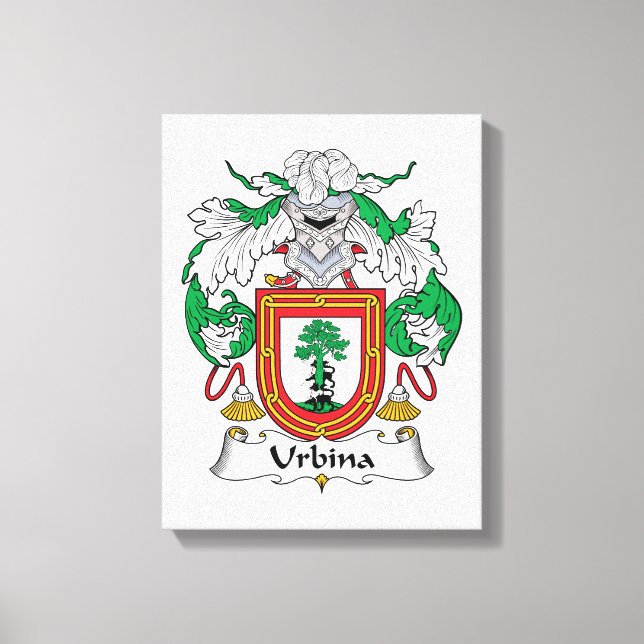 Urbina Familienwappen Leinwanddruck (Vorderseite)