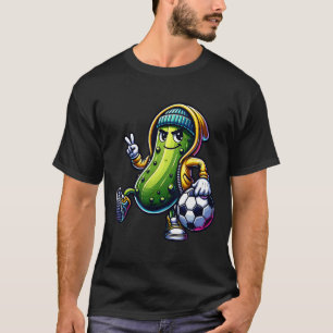 Urbyn Pickle Fußballspieler Coole Cartoon Vibes T-Shirt