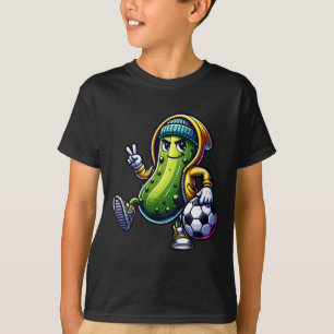 Urbyn Pickle Fußballspieler Coole Cartoon Vibes T-Shirt