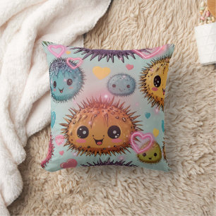 Urchin Heart Print Kissen