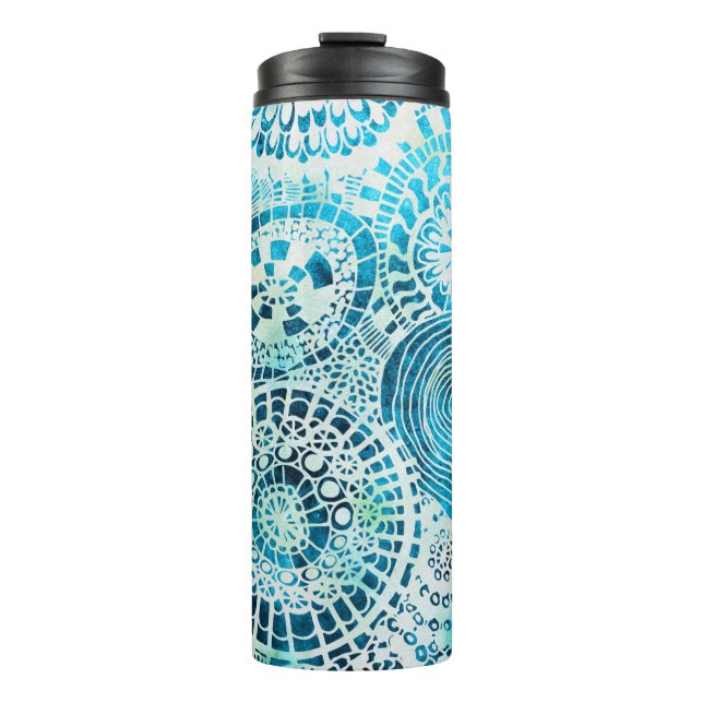 Urchin und Opihi Party tropische Muster Thermosbecher (Vorderseite)