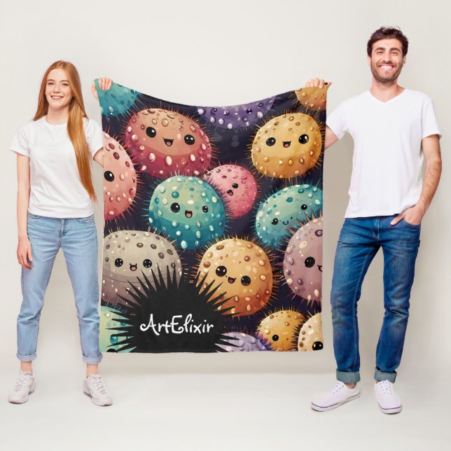 Urchin Unique Print Fleecedecke (Beispiel)
